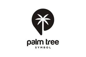 logotipo de símbolo de palmera vector