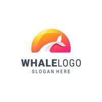 vector de diseño de logotipo de ballena creativa