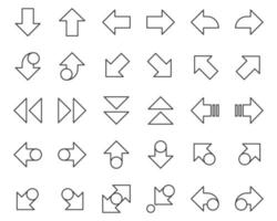 Arrows icons set cursor modern simple arrows vector illustration