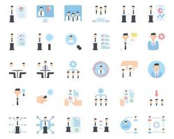 Human Resources Management Icons Vector , People, Business, Teamwork