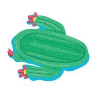 Cactus shaped air mattress semi flat color vector object