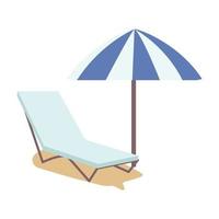 Beach equipment semi flat color vector object