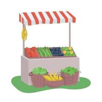 Grocery stall semi flat color vector object