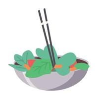 Vegetable salad semi flat color vector object