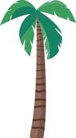 Palm tree semi flat color vector object