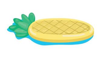 Pineapple shaped air mattress semi flat color vector object