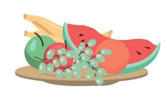 Fruits semi flat color vector object