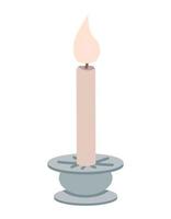 Decorative candle semi flat color vector object