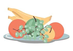 Fresh fruits semi flat color vector object