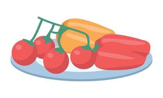 Vegetables semi flat color vector object