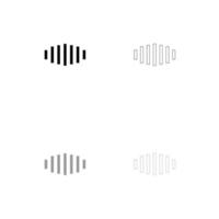 Digital signal set black white icon . vector