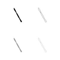 Scalpel set black white icon . vector