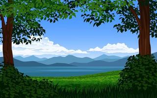 Forest Lake View vector