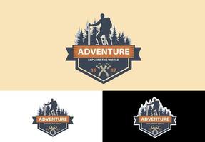 vintage adventure logo concept vector