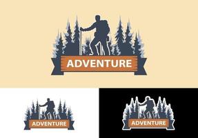 vintage adventure logo concept vector