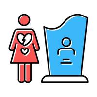 Maternal mortality color icon vector