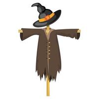 ilustración de espantapájaros de halloween vector