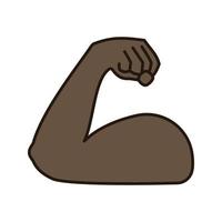 Flexed bicep color icon vector