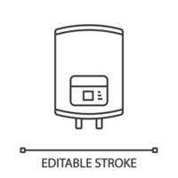 icono lineal de calentador de agua eléctrico vector