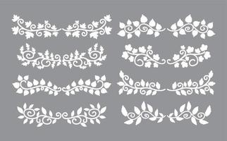 Gold Borders Elements Set Collection, ornament Vector