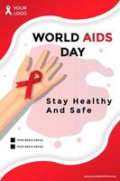 world aids day poster vector