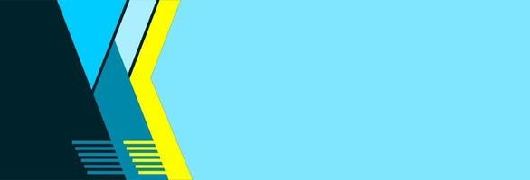 blue banner with yellow strip vector