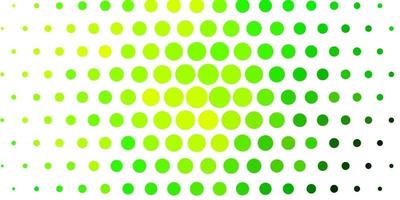 Light Green, Yellow vector backdrop with dots.