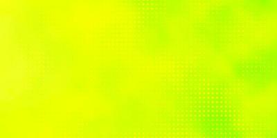 Fondo de vector verde claro, amarillo con puntos.