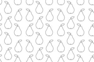 Tropical background with pears Fruit repeated background vector