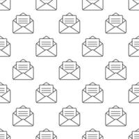 An envelope with a message seamless pattern vector