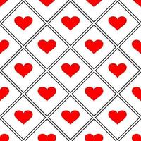 Modern banner with colorful seamless pattern of hearts Abstract love symbol vector