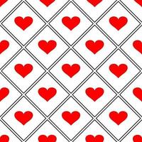 Modern banner with colorful seamless pattern of hearts Abstract love symbol vector