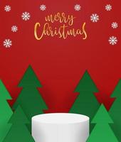 Christmas background. Christmas space for text. Product display, poster, greeting cards, headers, website banner. Podium product display. vector