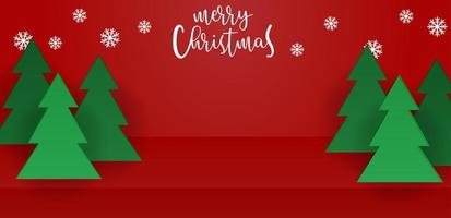 Christmas background. Christmas space for text. Product display, poster, greeting cards, headers, website banner. Podium product display. vector