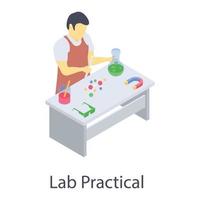 ciencia o análisis de laboratorio vector