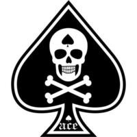 ace of spades with skull vector