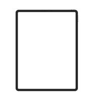 modern tablet simple flat design isolated vector
