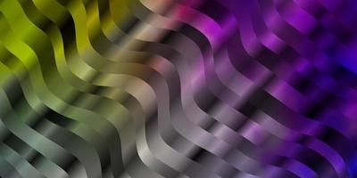 Light Multicolor vector background with bent lines.