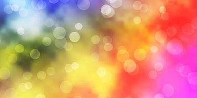 Light Multicolor vector background with spots.