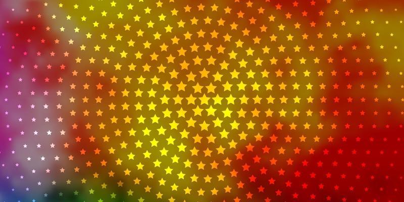 Light Multicolor vector pattern with abstract stars.