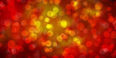 Dark Orange vector background with spots.