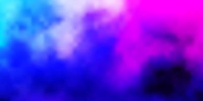 Dark Pink, Blue vector pattern with clouds.