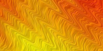 Light Orange vector background with curves.