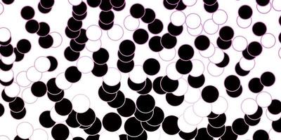 Dark Pink vector pattern with circles.