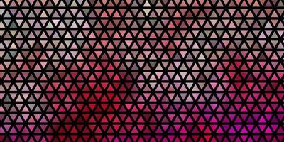 diseño de vector rosa claro con líneas, triángulos.
