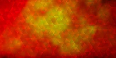 Dark Orange vector backdrop with lines, triangles.