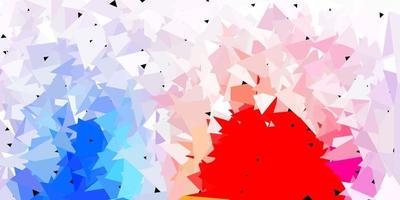 Light blue, red vector abstract triangle background.