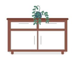 Cabinet semi flat color vector object