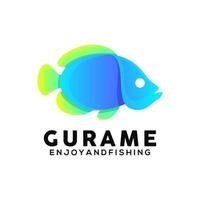 fish  colorful logo design vector