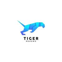 logotipo de tigre colorido vector
